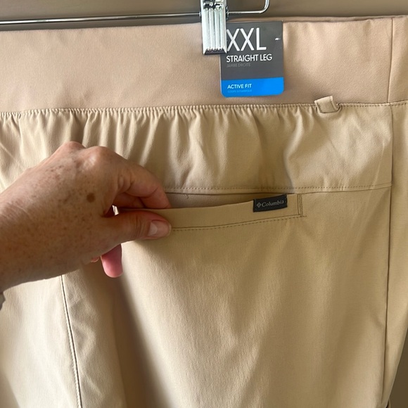 Columbia New w Tag Tan Women's Trail Pant Straight Leg Active Fit Omnishield XXL - Picture 13 of 16